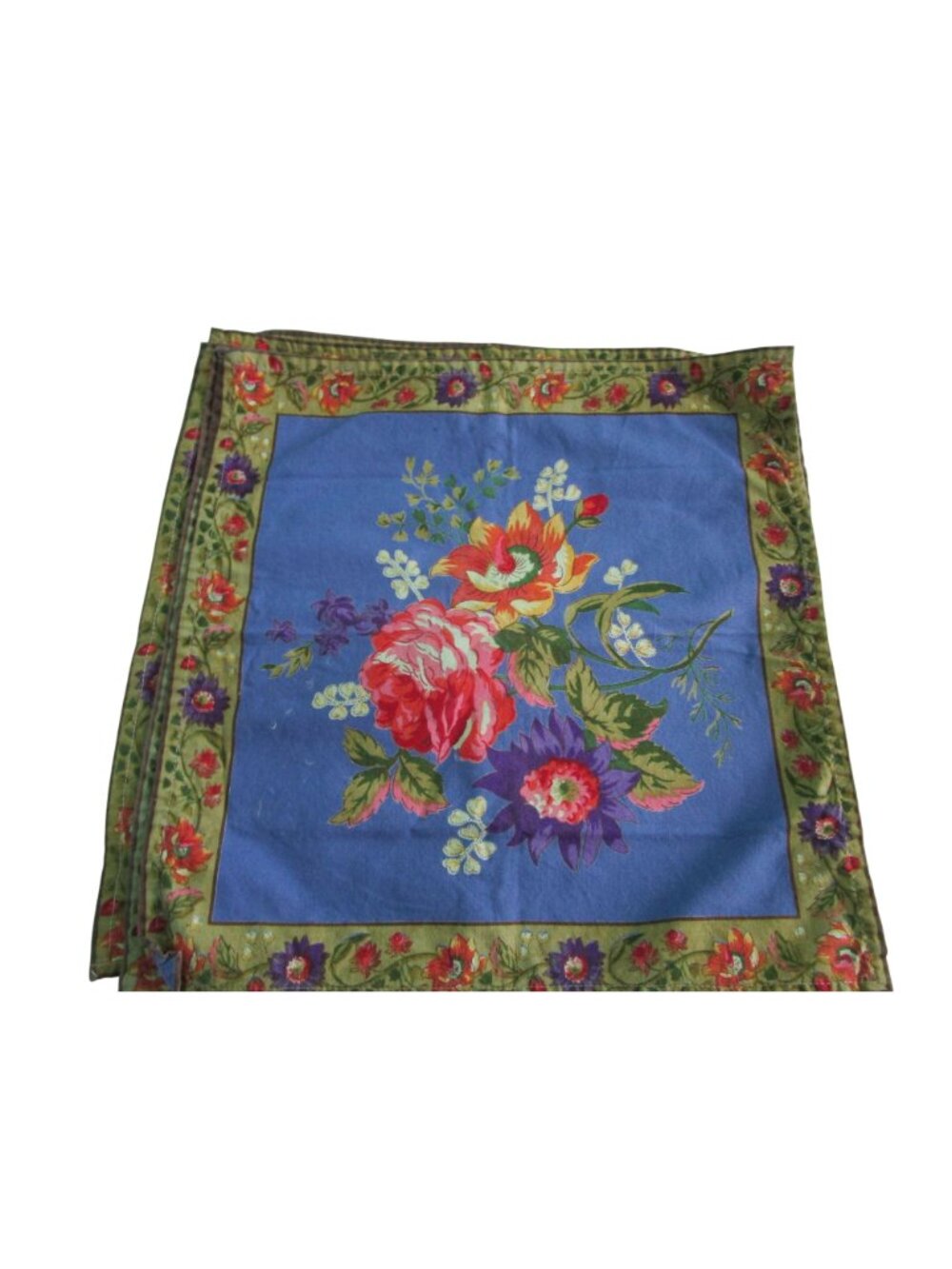 April Cornell Cottage Rose Floral Napkins Set Of 6 Blue Green Vintage Linens - Picture 7 of 12
